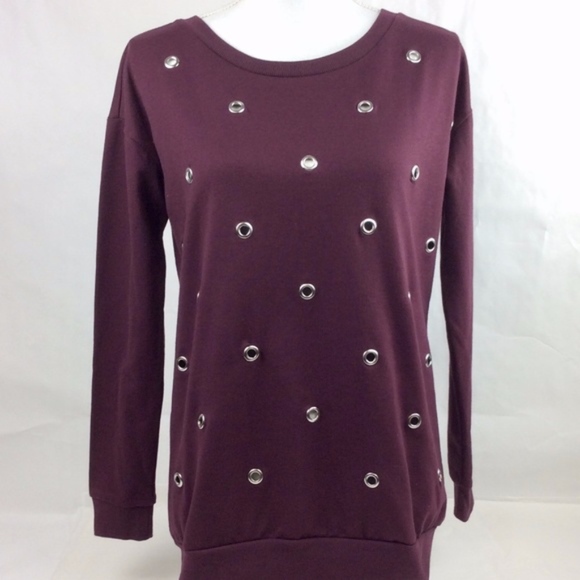 Ultra Flirt Juniors Grommet Sweatshirt - Picture 1 of 3